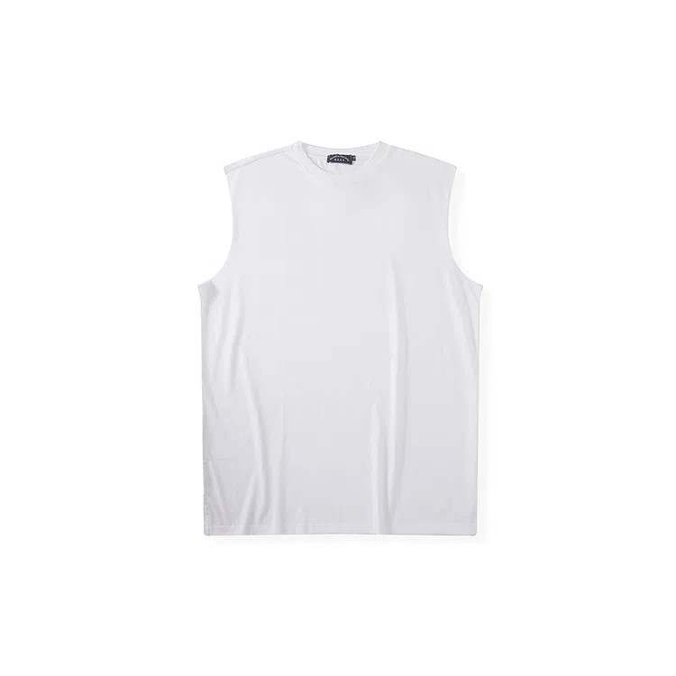 我是大卫 休闲简约纯色宽松打底外穿百搭无袖背心 男款