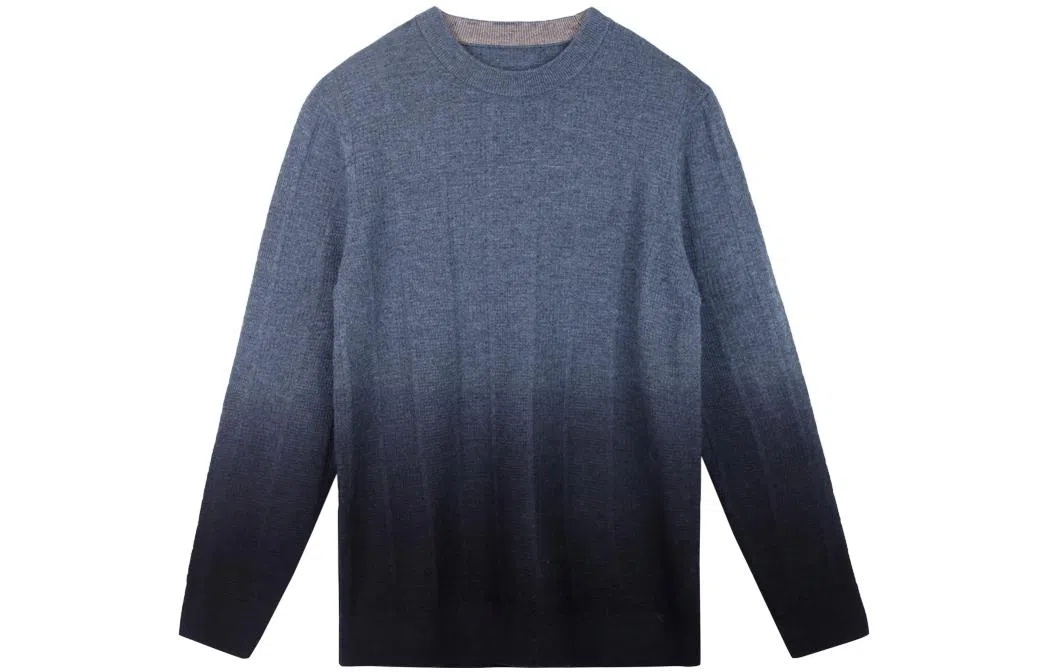 才子 圆领简约休闲渐变毛衣 男款