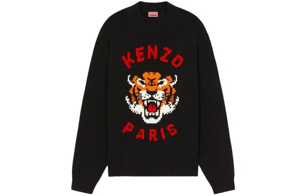 KENZO Animal Crewneck Sweater Black