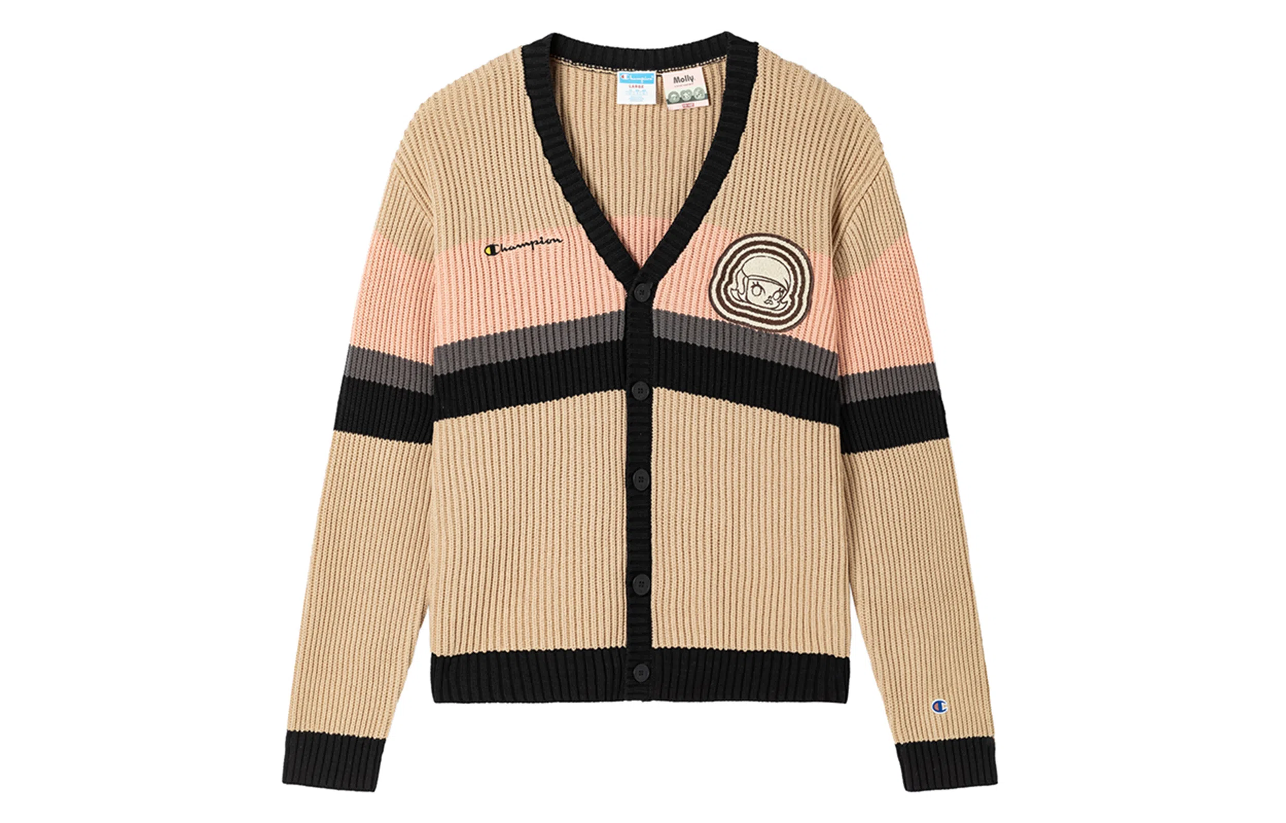 Champion FW24 V-Neck Cardigan Khaki