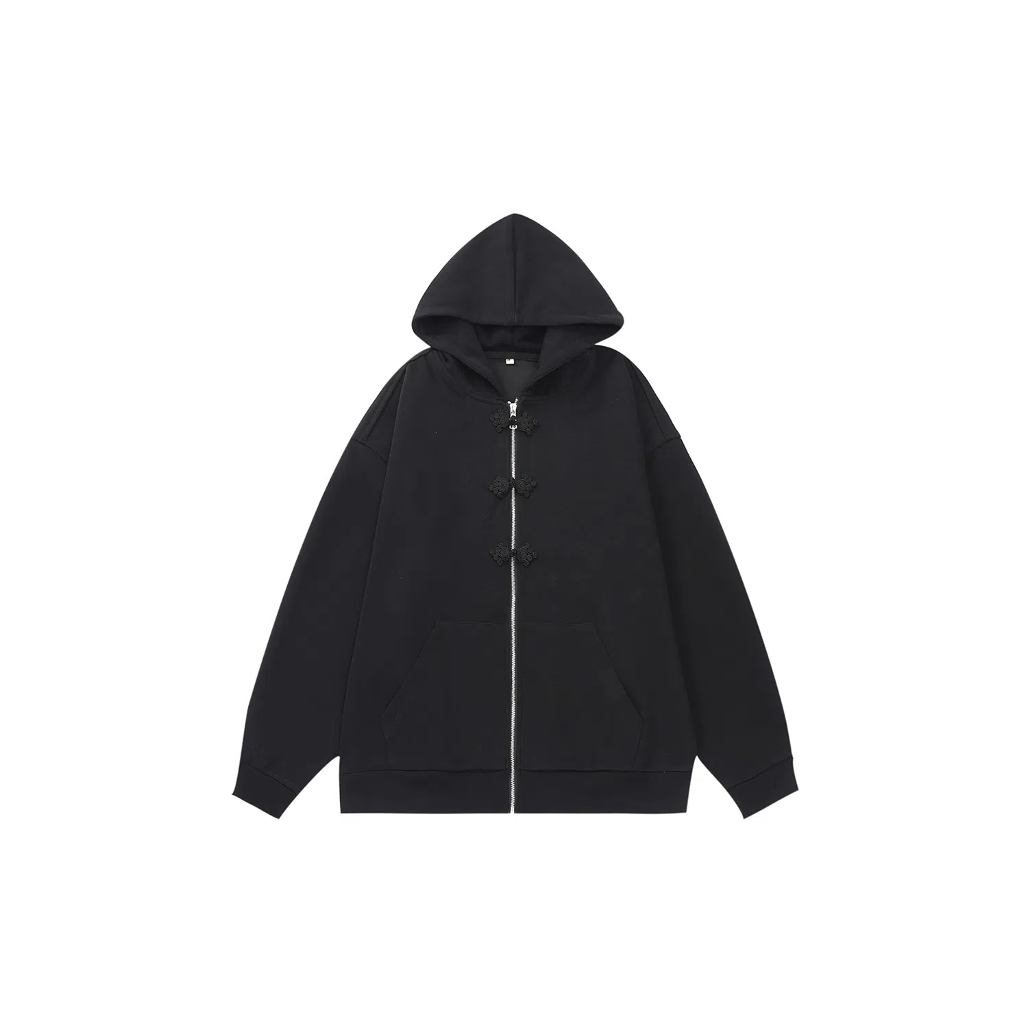 袋鼠 新中式盘扣设计宽松休闲开衫拉链长袖卫衣 男女同款