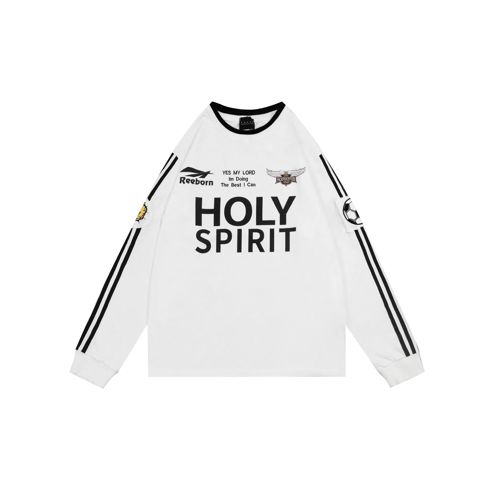 False Perception HOLY SPIRIT Vintage Sweatshirt White