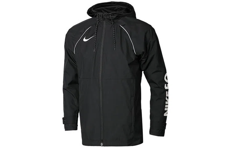 Nike Logo Print Hoodie Black