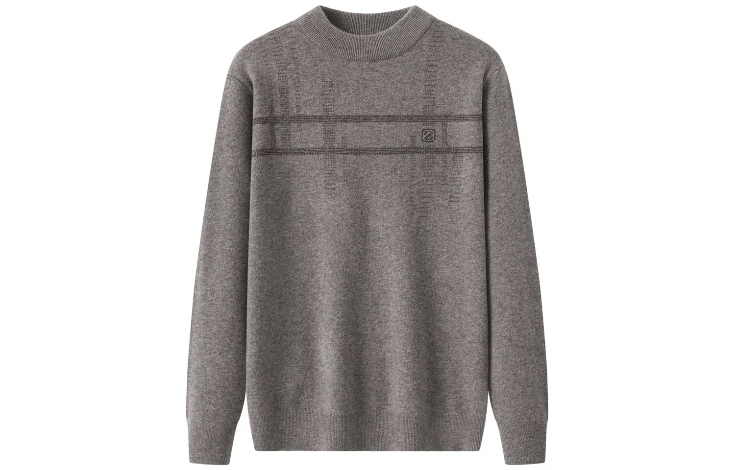 恒源祥 加厚半高领四平提花毛衣 男款