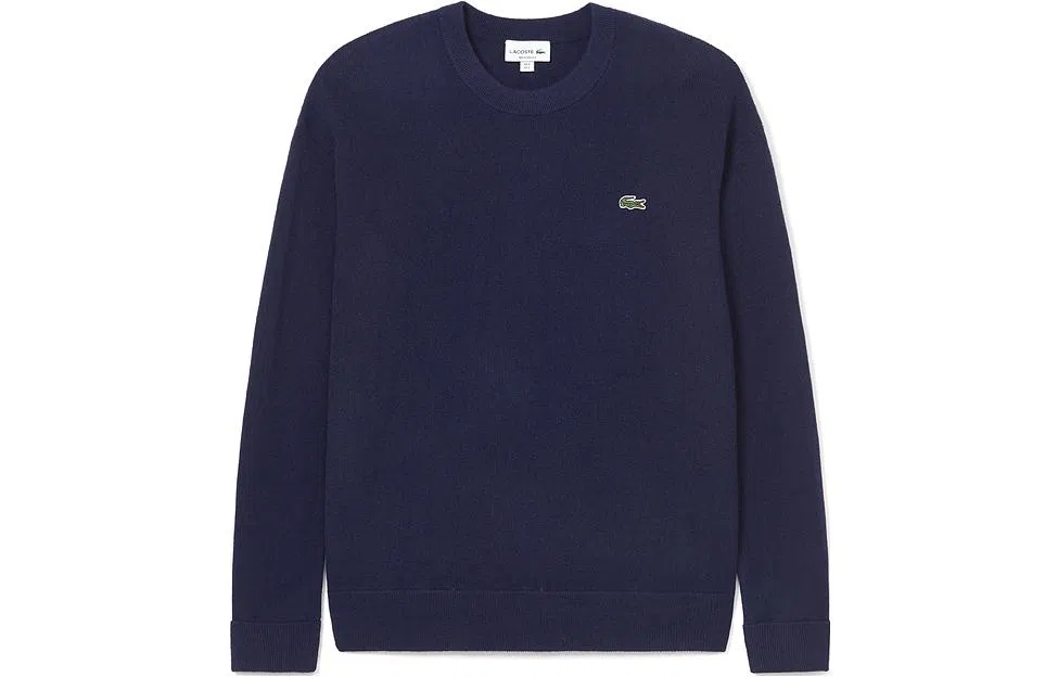 Lacoste Pullover Knit Sweater Navy Blue
