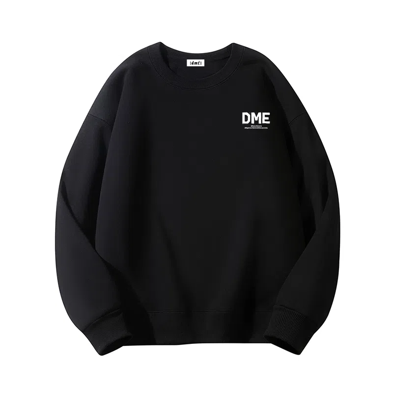 【dme】 潮酷美式高街校园款骷髅头手绘套头圆领保暖舒适柔软宽松时尚个性卫衣 男女同款