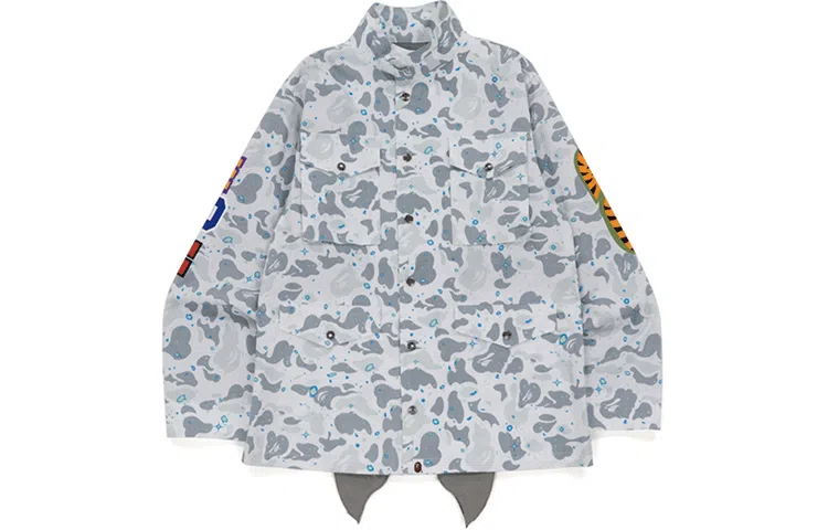 A BATHING APE BAPE Shark Letter Starry Pattern Jacket