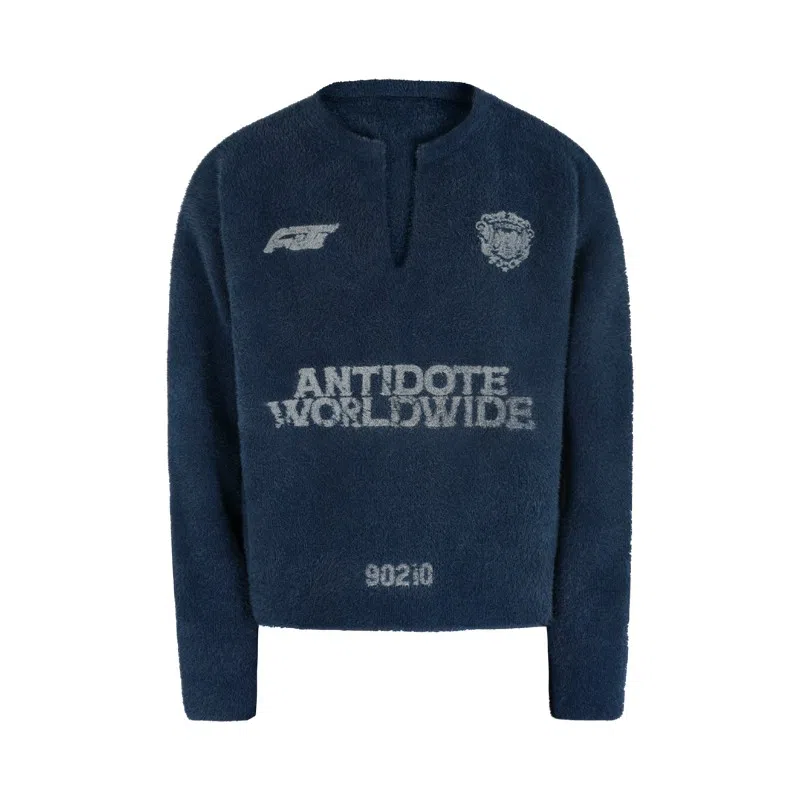 Antidote Worldwide V-Neck Knit Jacket Navy