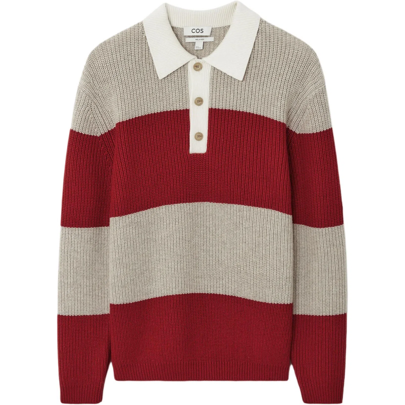 COS Knit Polo Long Sleeve