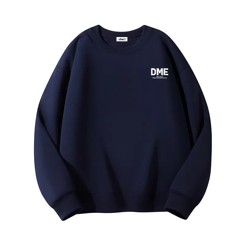 【dme】 潮酷美式高街校园款骷髅头手绘套头圆领保暖舒适柔软宽松时尚个性卫衣 男女同款