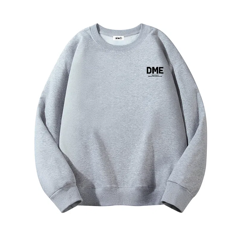 【dme】 潮酷美式高街校园款骷髅头手绘套头圆领保暖舒适柔软宽松时尚个性卫衣 男女同款