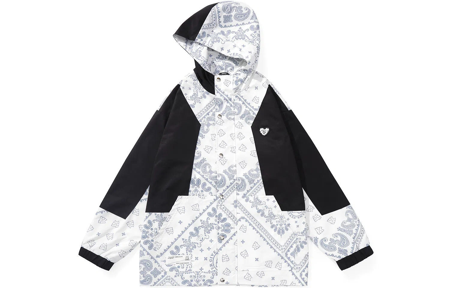 XXGOGO Paisley Patchwork Hooded Jacket