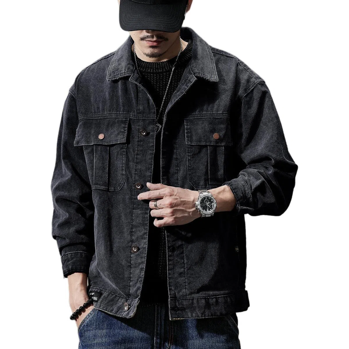 贵色 美式轻商务经典高街街机能风痞帅长袖夹克外套 男女同款