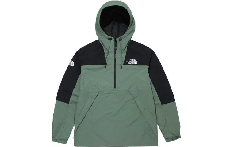 The North Face Logo Half-Zip Hoodie Avocado Green