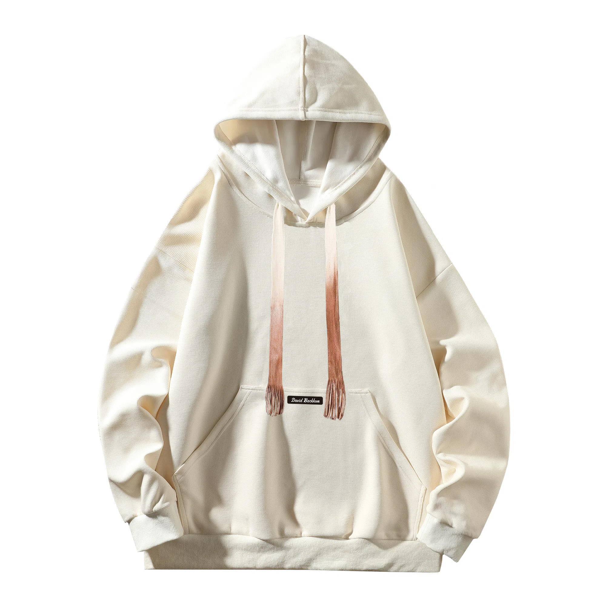 大卫贝肯 美式复古简约纯色渐变帽绳设计宽松舒适百搭连帽重磅长袖卫衣 男女同款