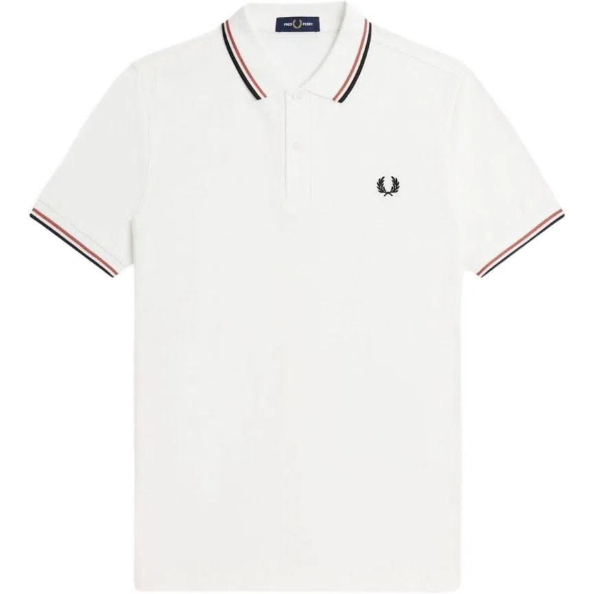 Fred Perry Embroidered Laurel Wreath Polo White