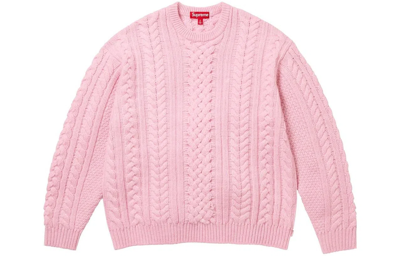 Supreme Appliqué Cable Knit Sweater