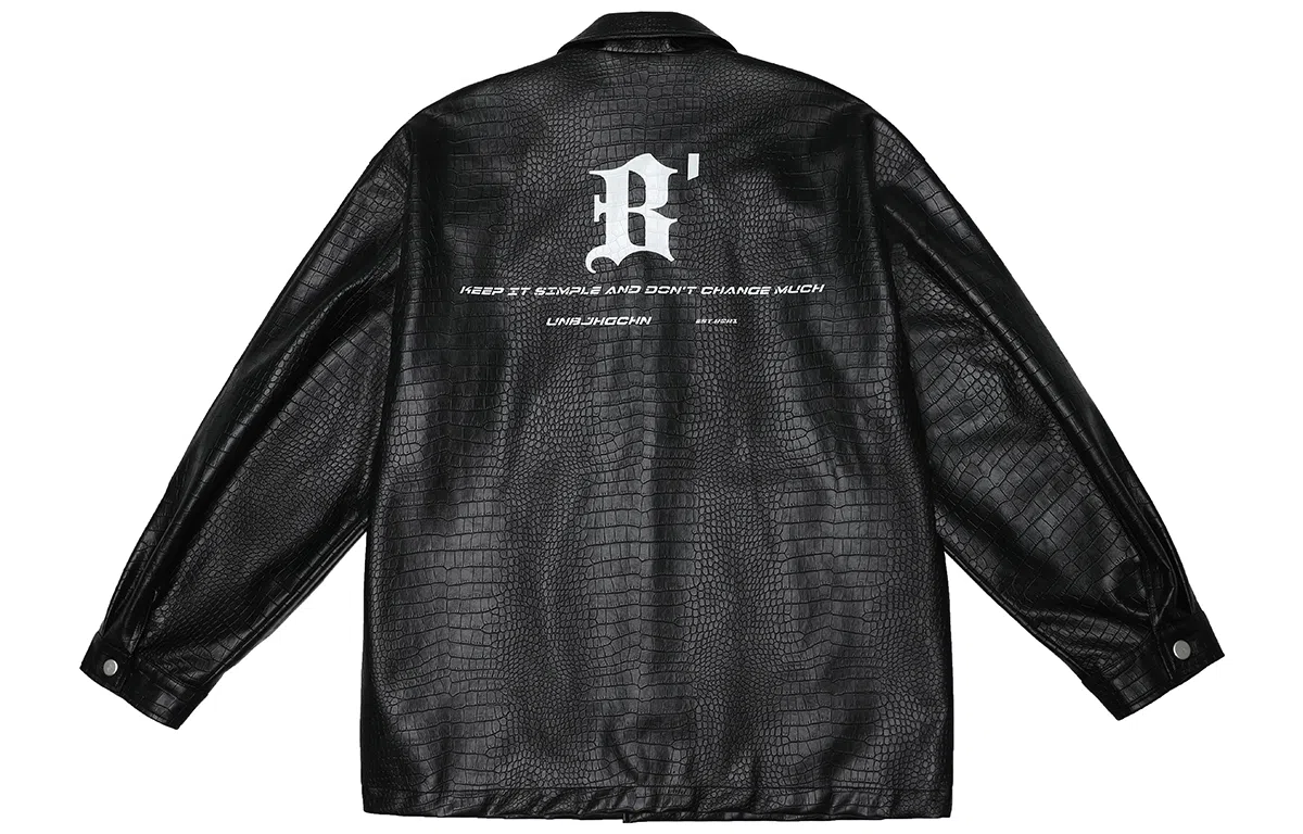 BJHG Crocodile Pattern PU Jacket