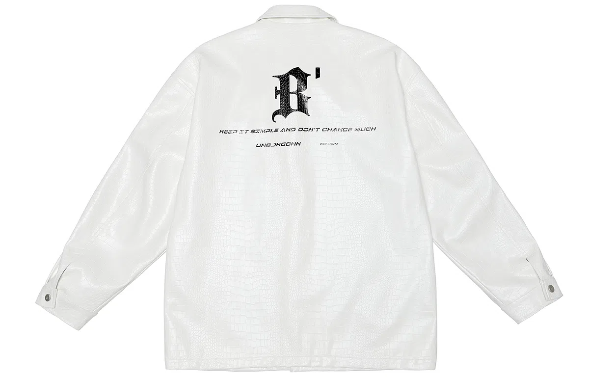 BJHG Crocodile Pattern PU Jacket