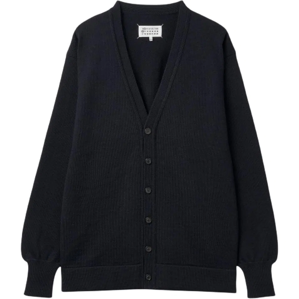 Maison Margiela V-Neck Cardigan Navy