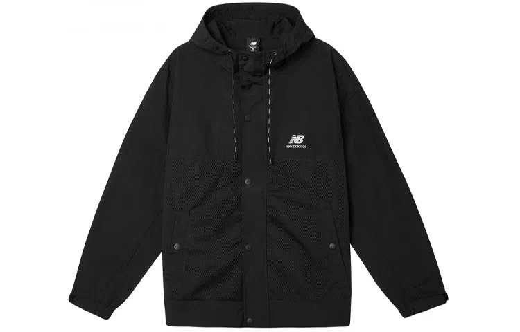 New Balance Logo Print Hoodie Black