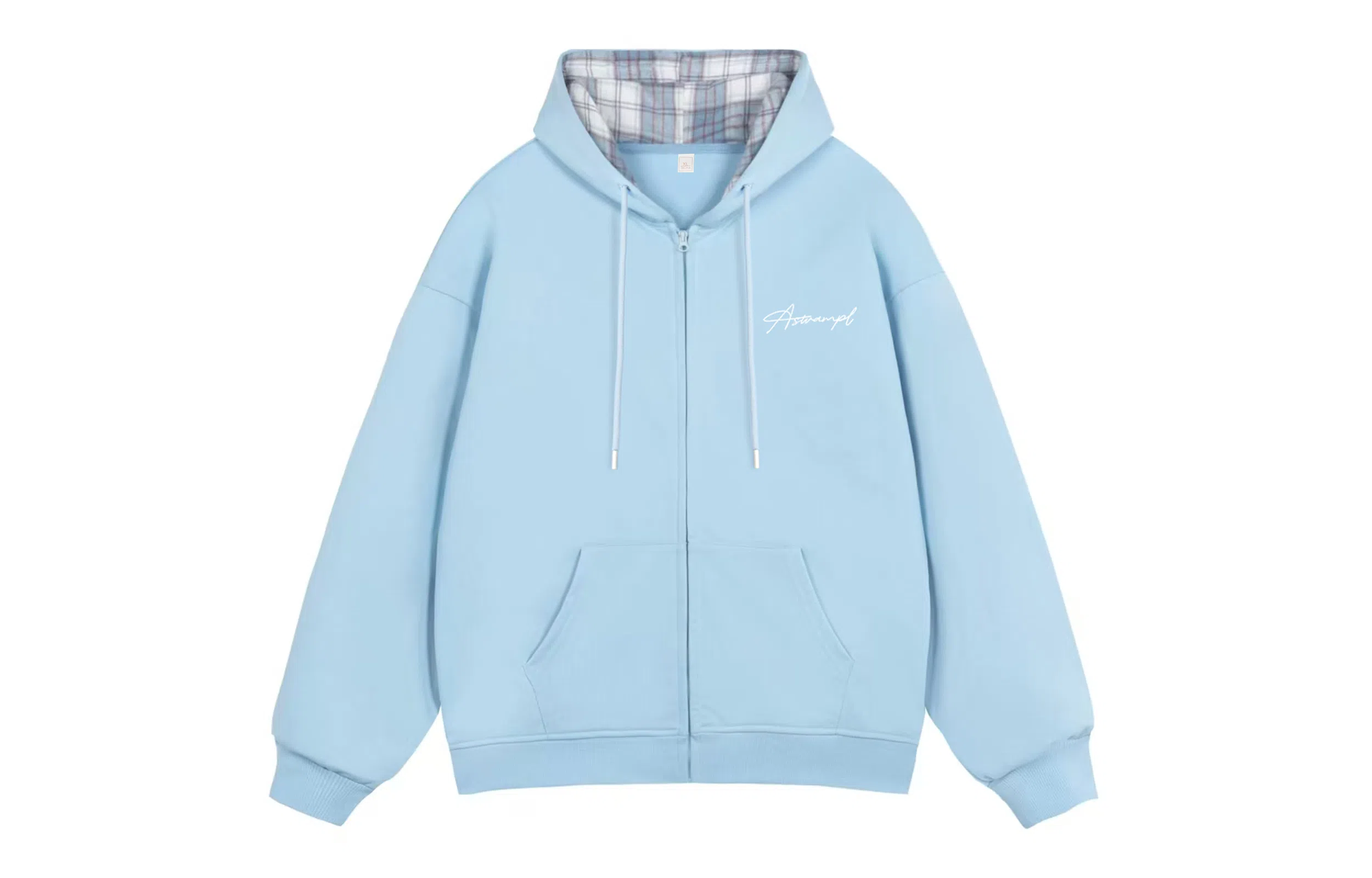 SWAMP AREA Hoodie Plaid Patchwork