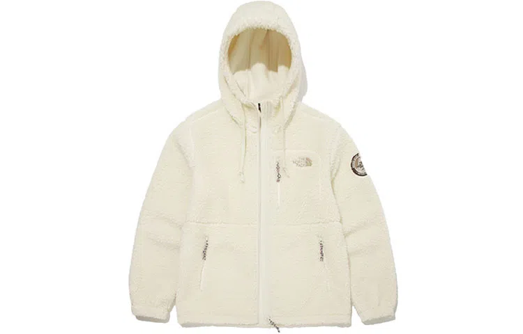 The North Face Logo Fleece Hoodie Beige