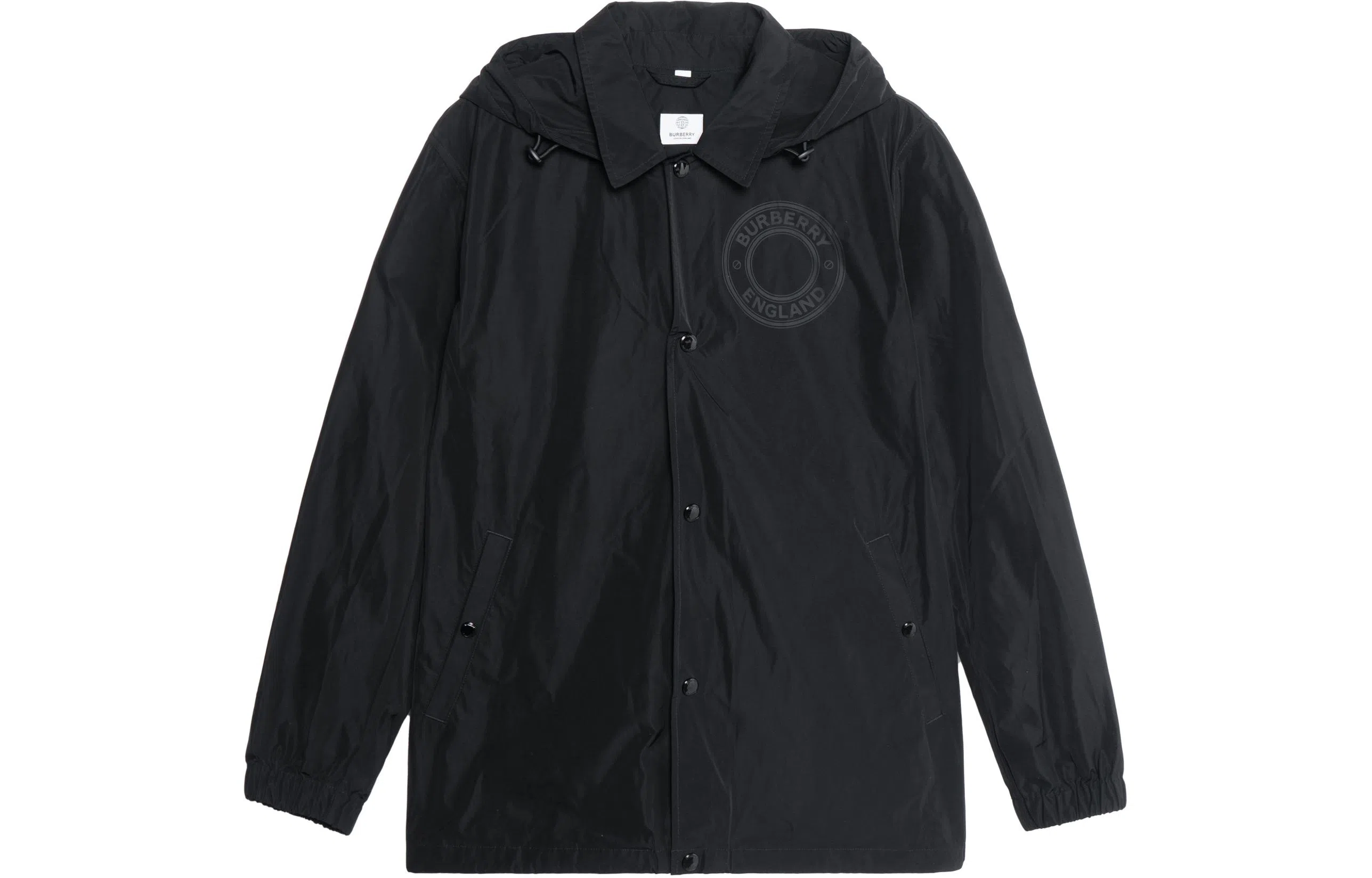 Burberry Detachable Hood Logo Jacket Black