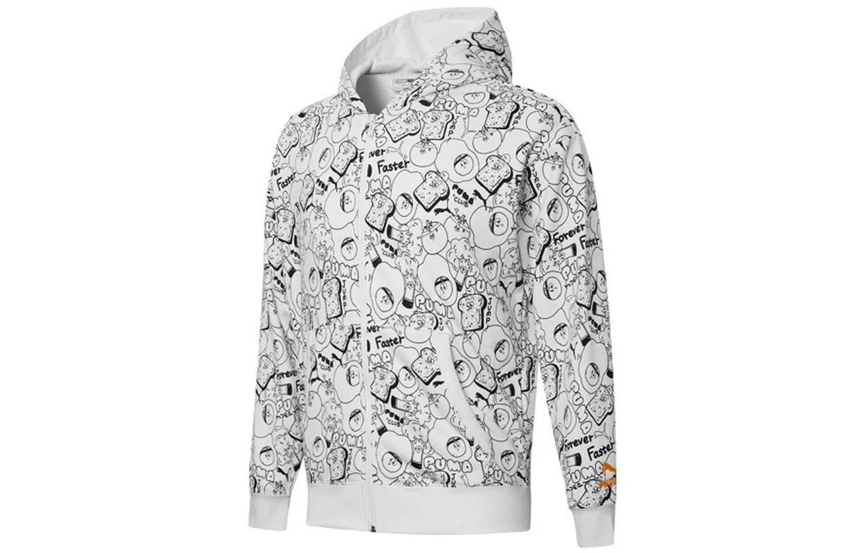 Puma CLUB AOP FZ Hoodie Logo