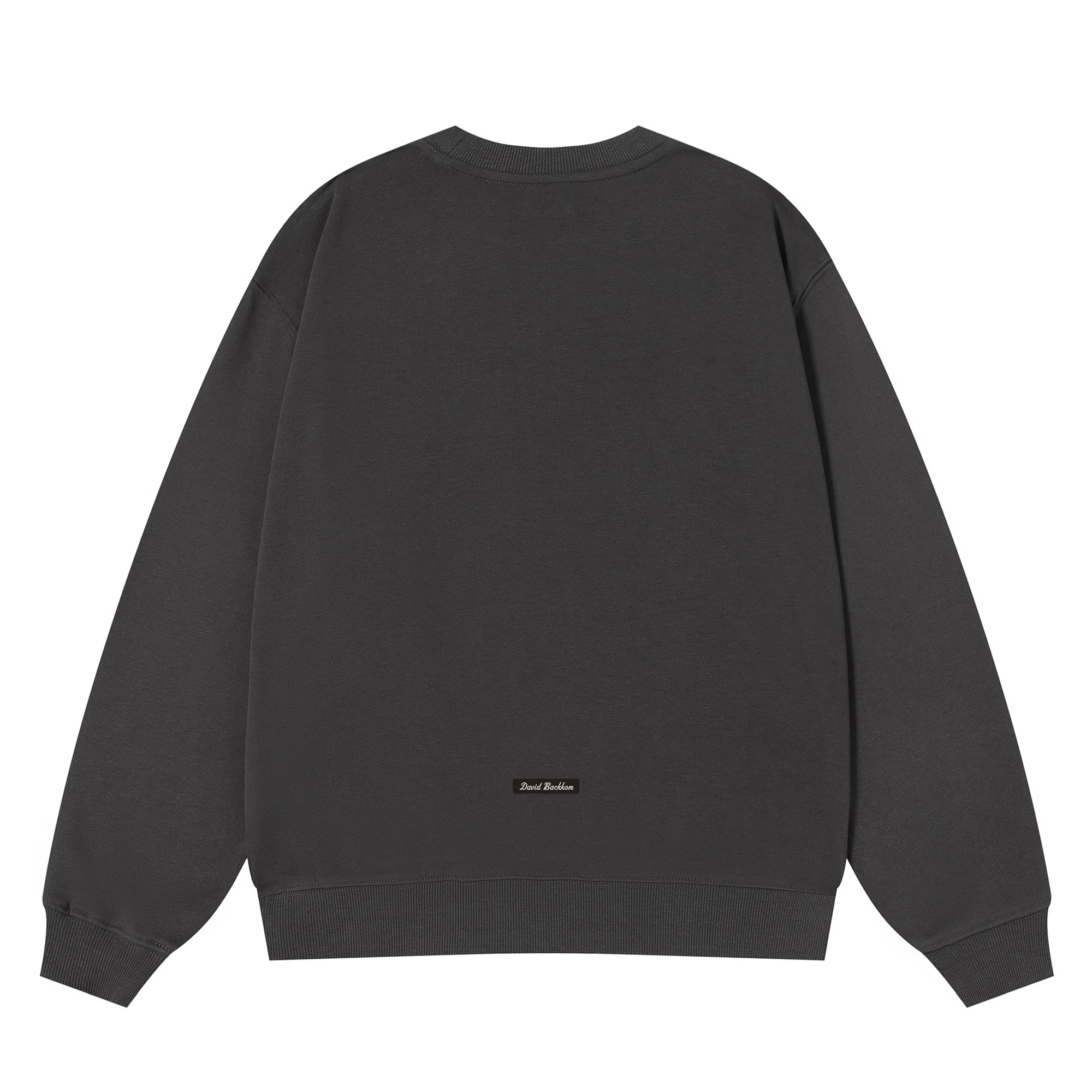 大卫贝肯 重磅简约复古纯色经典基础款精梳轻抓绒棉美式日常通勤百搭圆领休闲宽松落肩袖套头卫衣 男女同款