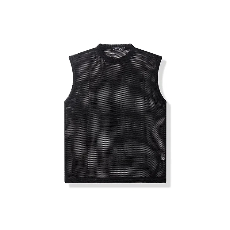 我是大卫 慵懒风透气韩版休闲个性无袖背心 男款 黑色