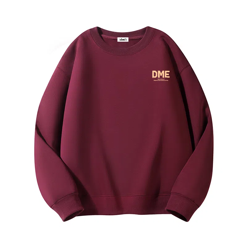 【dme】 潮酷美式高街校园款骷髅头手绘套头圆领保暖舒适柔软宽松时尚个性卫衣 男女同款