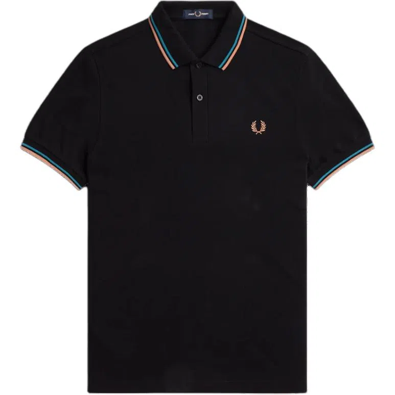 Fred Perry Polo Shirt Black/Light Rust