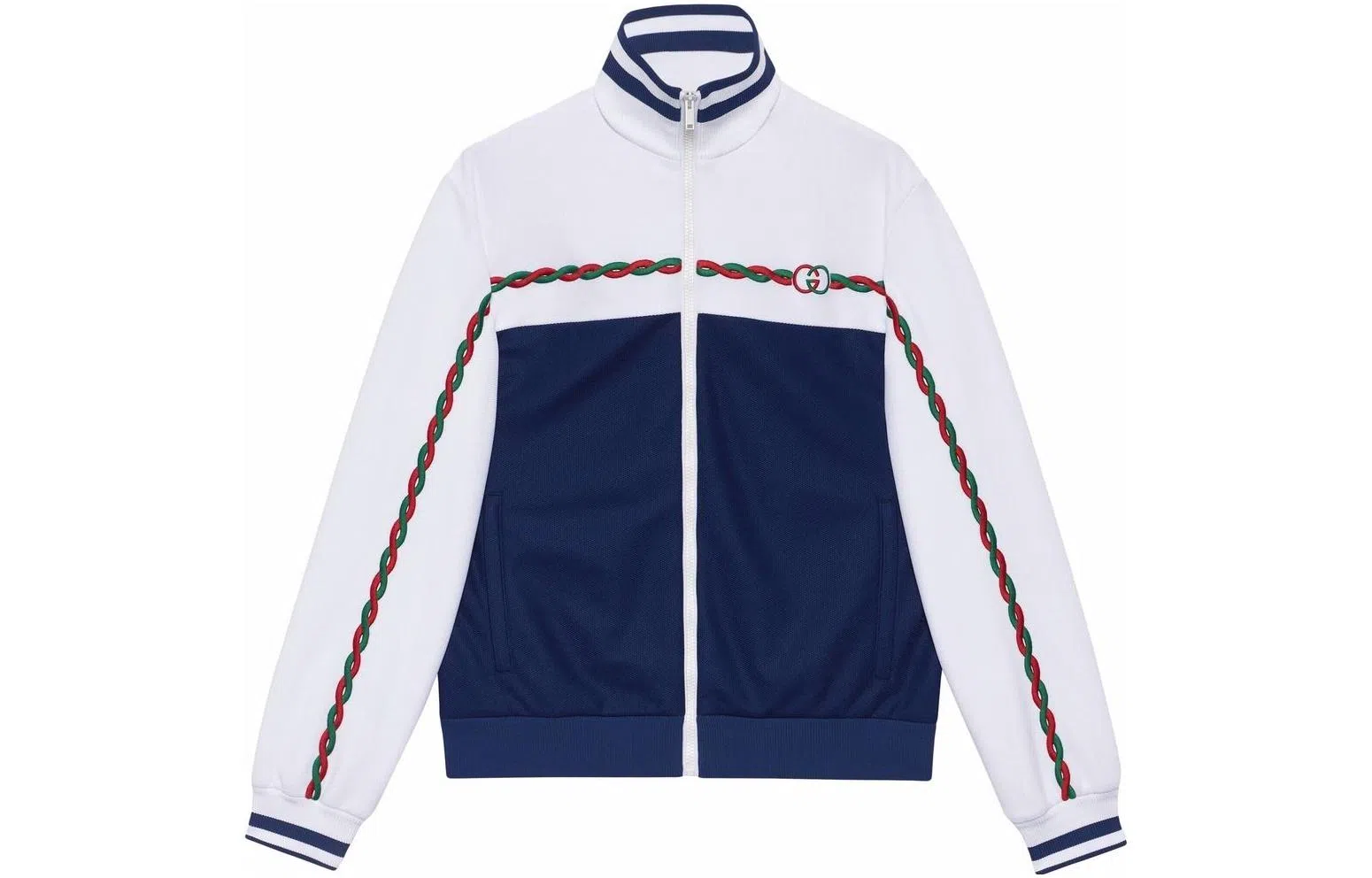 Gucci SS22 Colorblock Track Jacket Blue