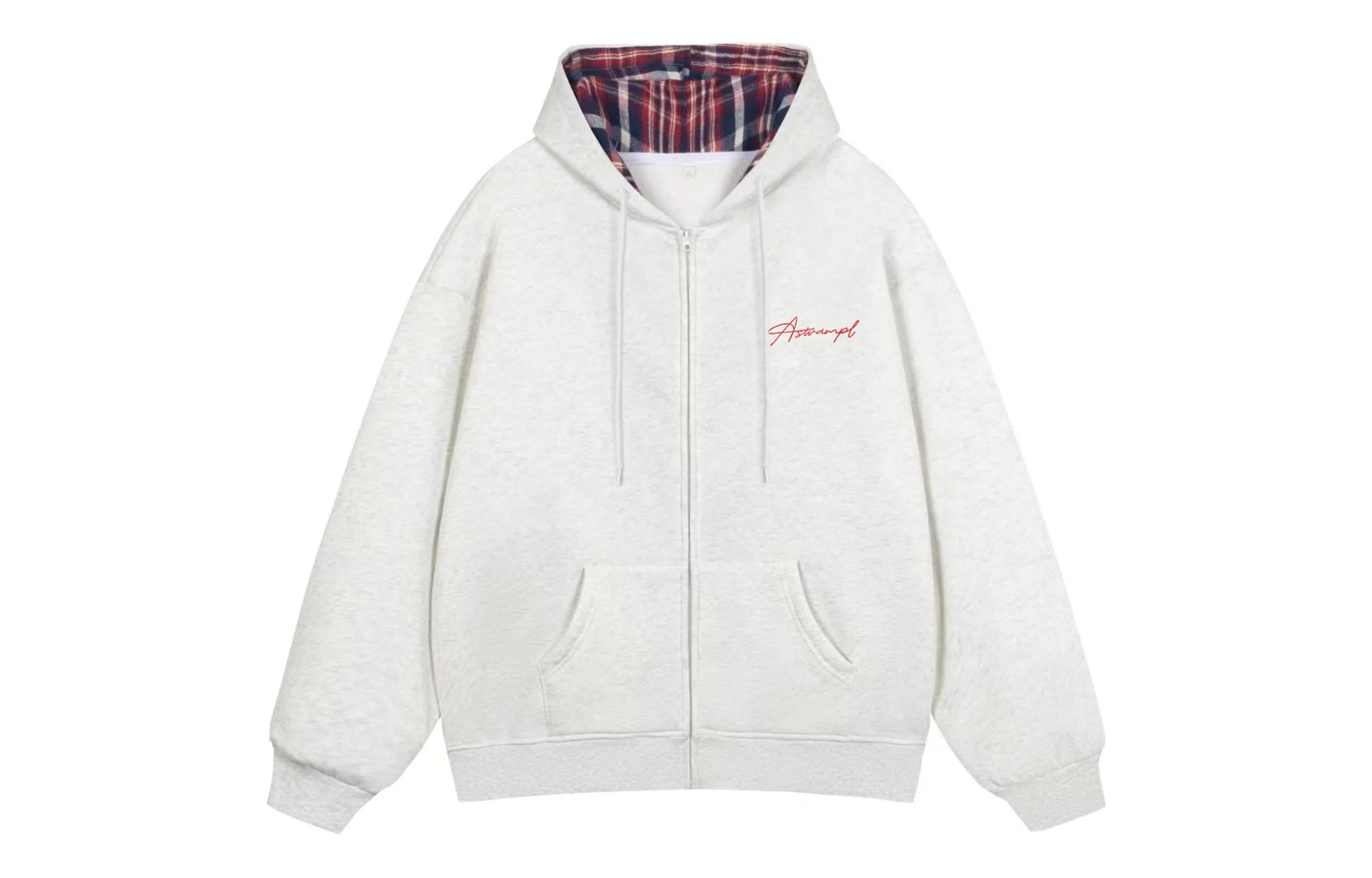 SWAMP AREA Hoodie Plaid Patchwork