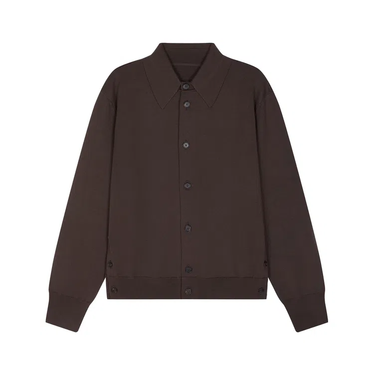 速写 修身复古翻领长袖针织衫 男款