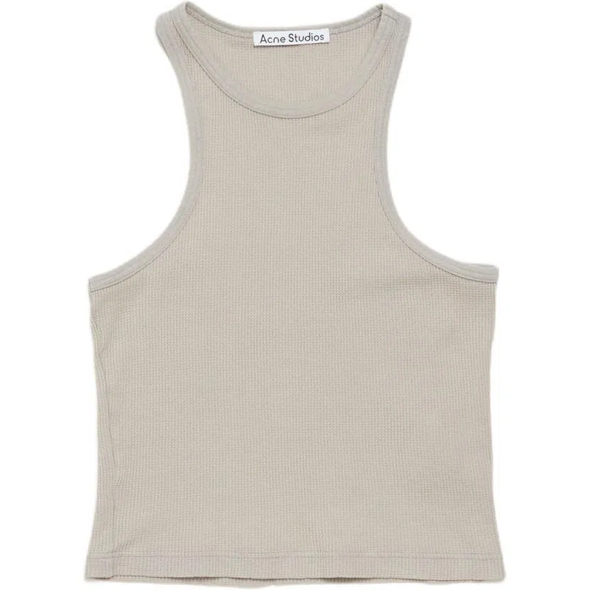 Acne Studios FW24 Waffle Knit Vest Light Grey