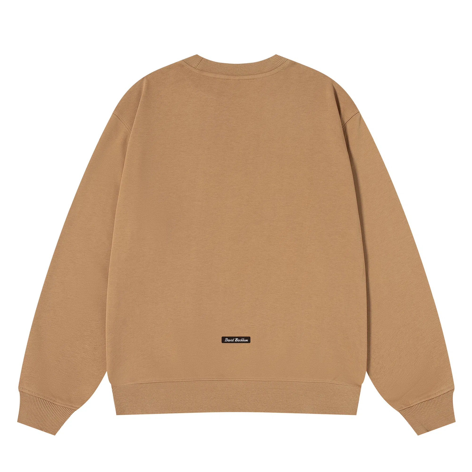 大卫贝肯 重磅简约复古纯色经典基础款精梳轻抓绒棉美式日常通勤百搭圆领休闲宽松落肩袖套头卫衣 男女同款