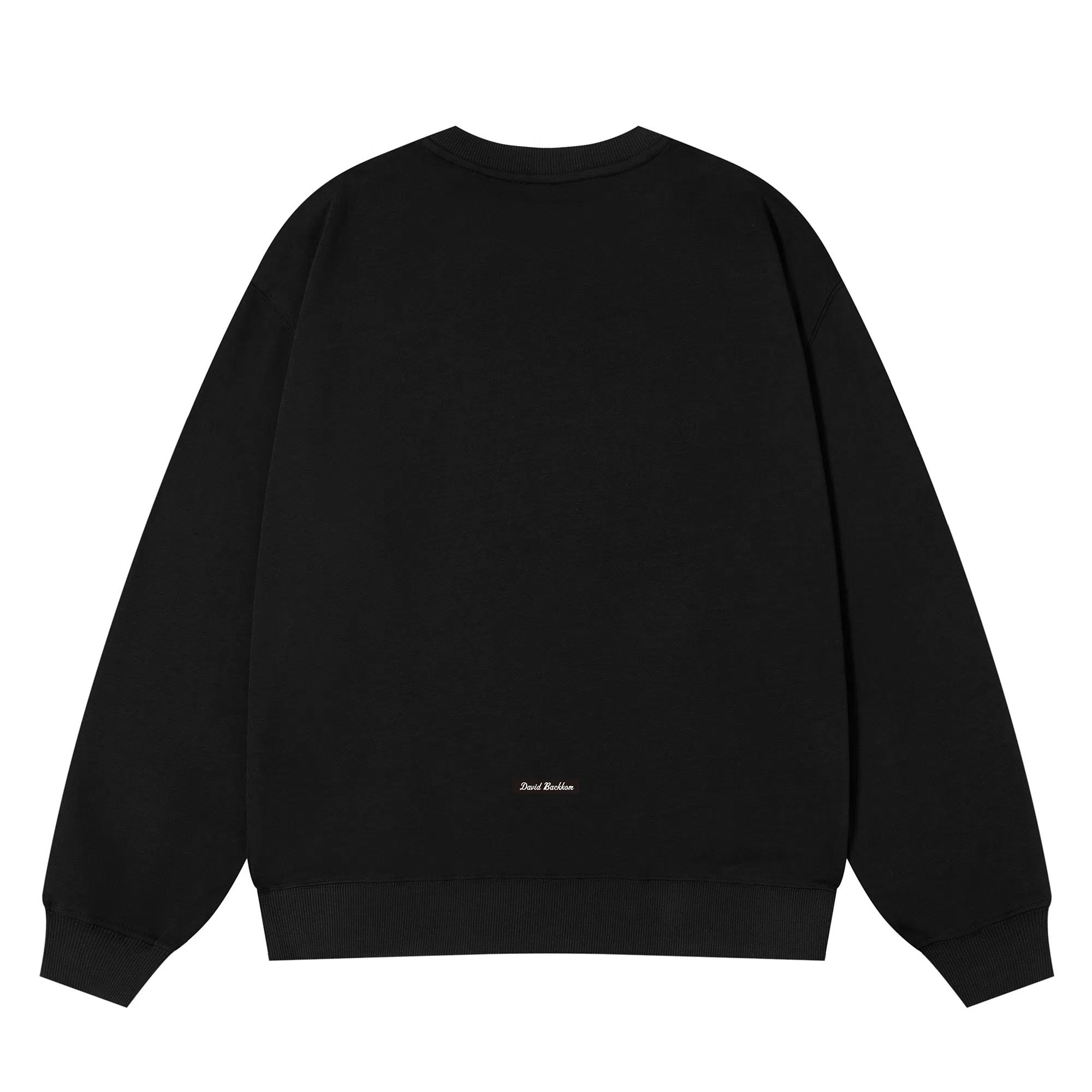 大卫贝肯 重磅简约复古纯色经典基础款精梳轻抓绒棉美式日常通勤百搭圆领休闲宽松落肩袖套头卫衣 男女同款