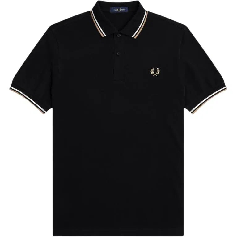 Fred Perry Polo Shirt Black/Beige