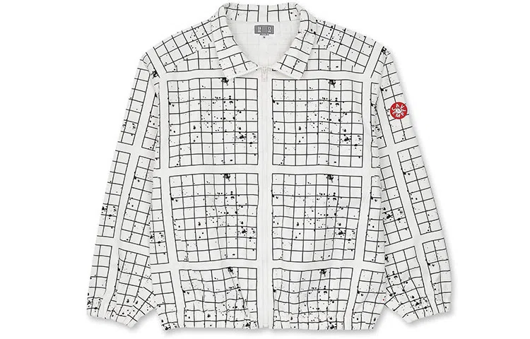 Cav Empt Paneled Grid Zip Jacket White
