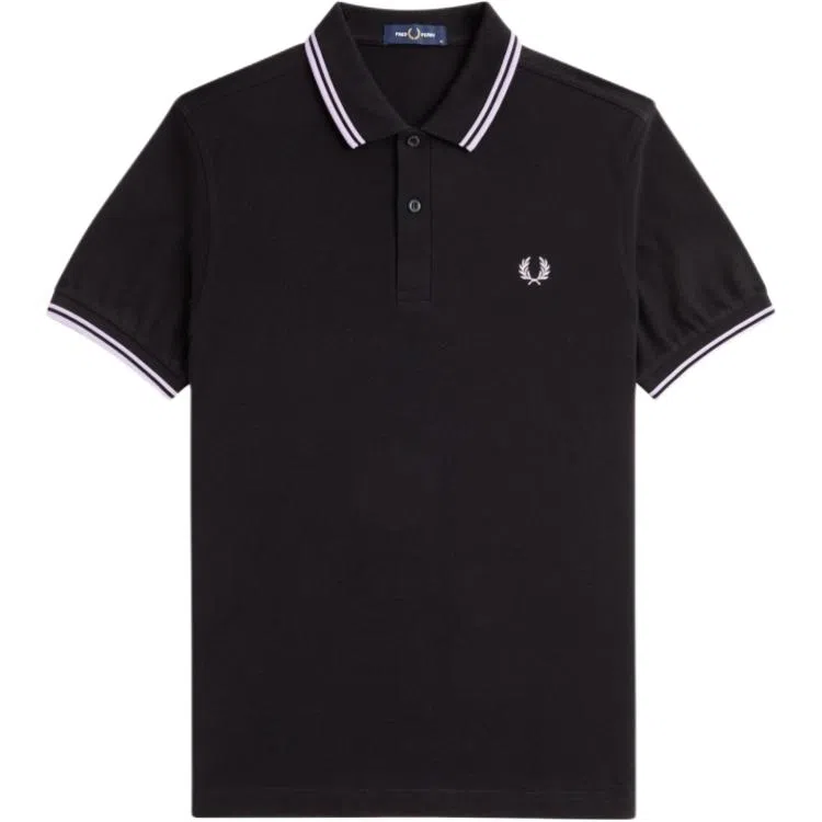 Fred Perry Polo Shirt Black/Purple