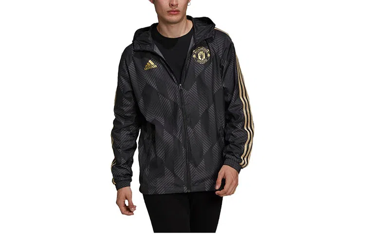 adidas Logo Hoodie Jacket Black