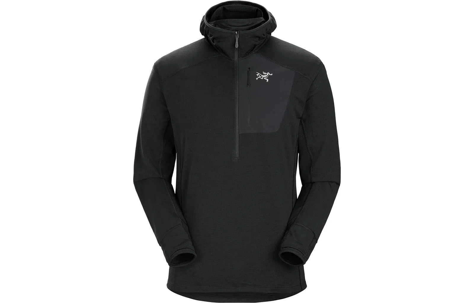 Arcteryx Logo Half-Zip Hoodie Black