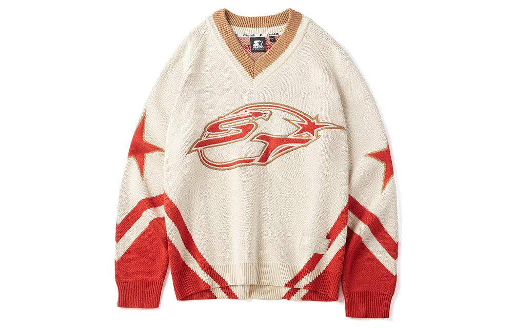 Starter V-Neck Pullover Red