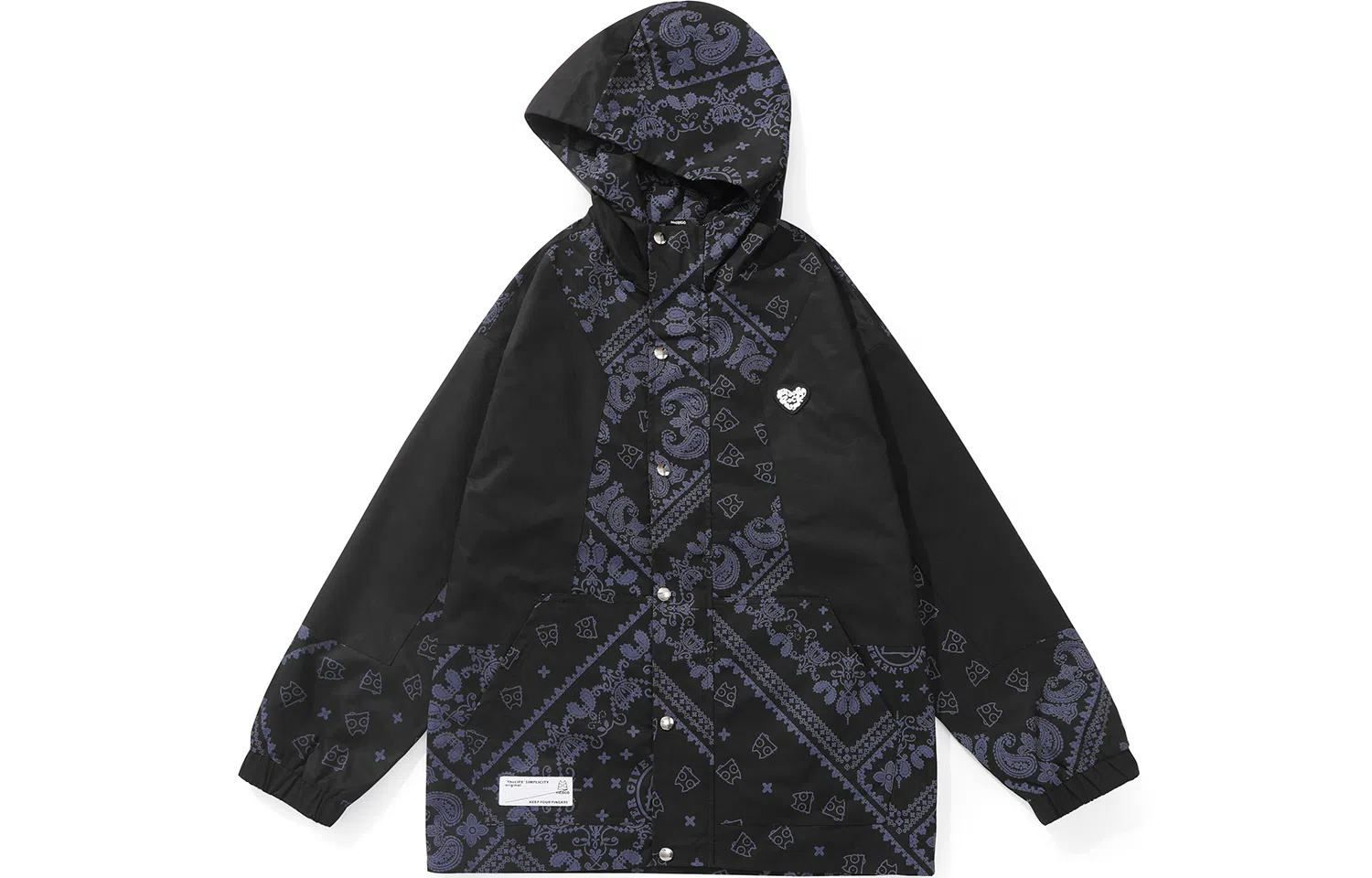 XXGOGO Paisley Patchwork Hooded Jacket