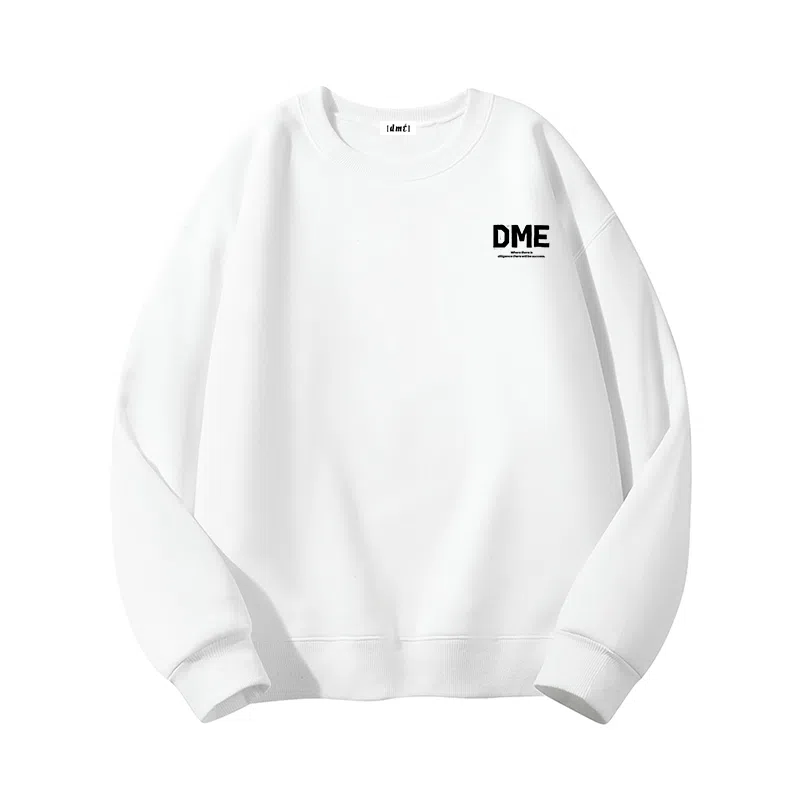 【dme】 潮酷美式高街校园款骷髅头手绘套头圆领保暖舒适柔软宽松时尚个性卫衣 男女同款