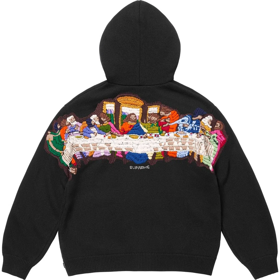 Supreme SS25 Last Supper Embroidered Zip Up Hooded Sweater