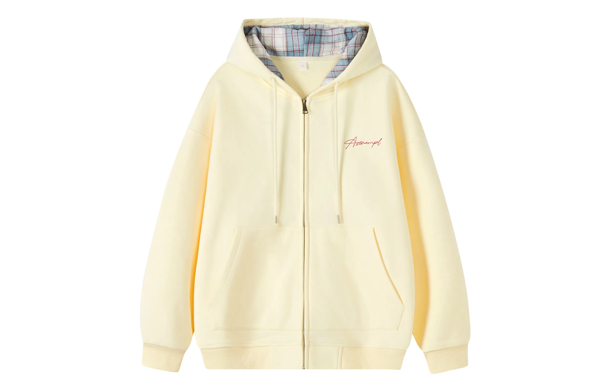 SWAMP AREA Hoodie Plaid Patchwork