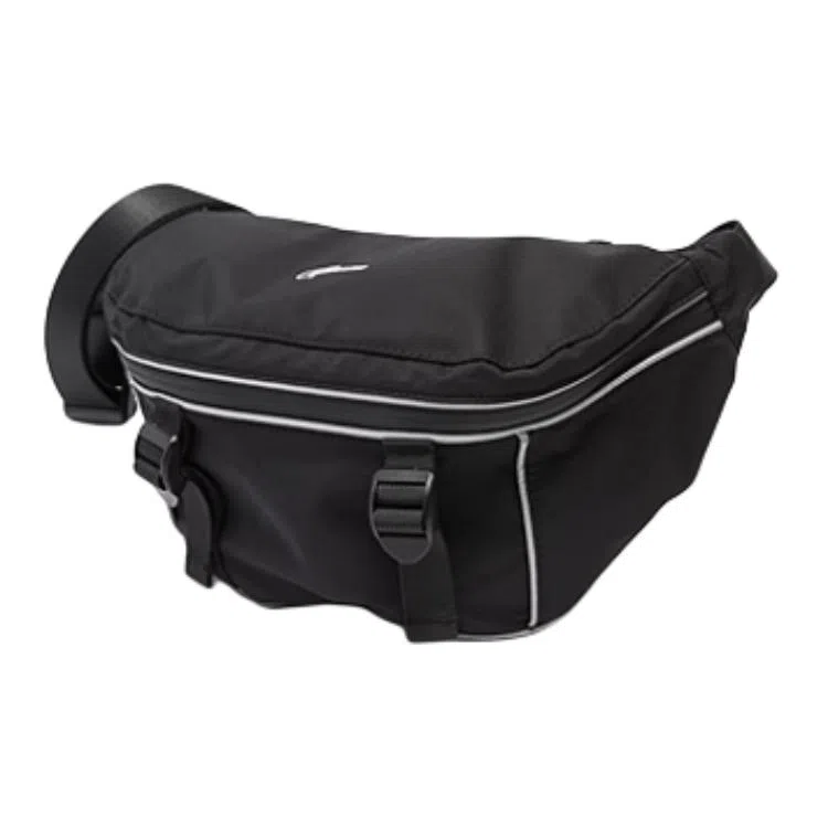 三福 反光条立体 织物 胸包 中号 女款 大红/象牙白/黑色